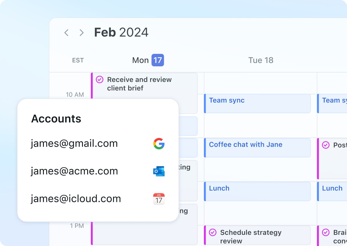Combine all your calendars - work or personal