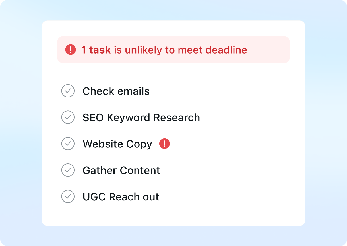 Do Date ≠ Due Date. Motion's AI ensures you'll never miss a deadline