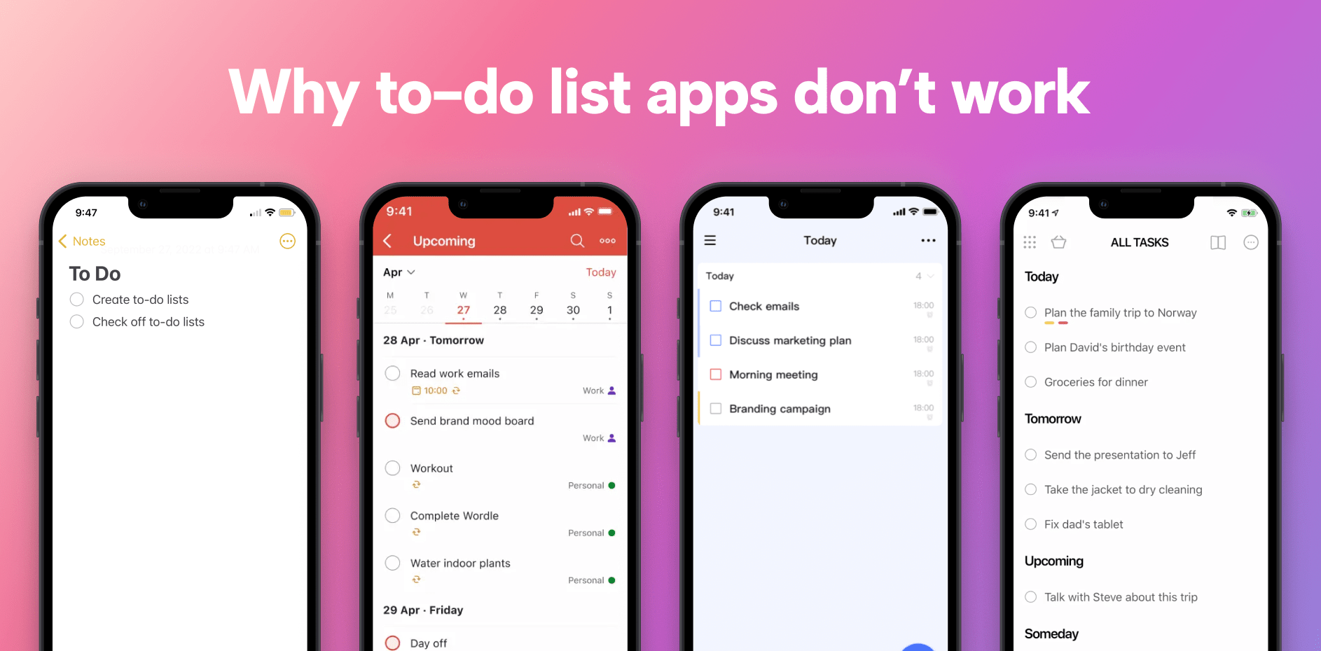 Stop Using To-Do List Apps Like Todoist, TickTick and Any.do. Here’s Why.