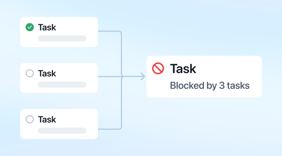 Manage dependencies with multiple blockers in tasks